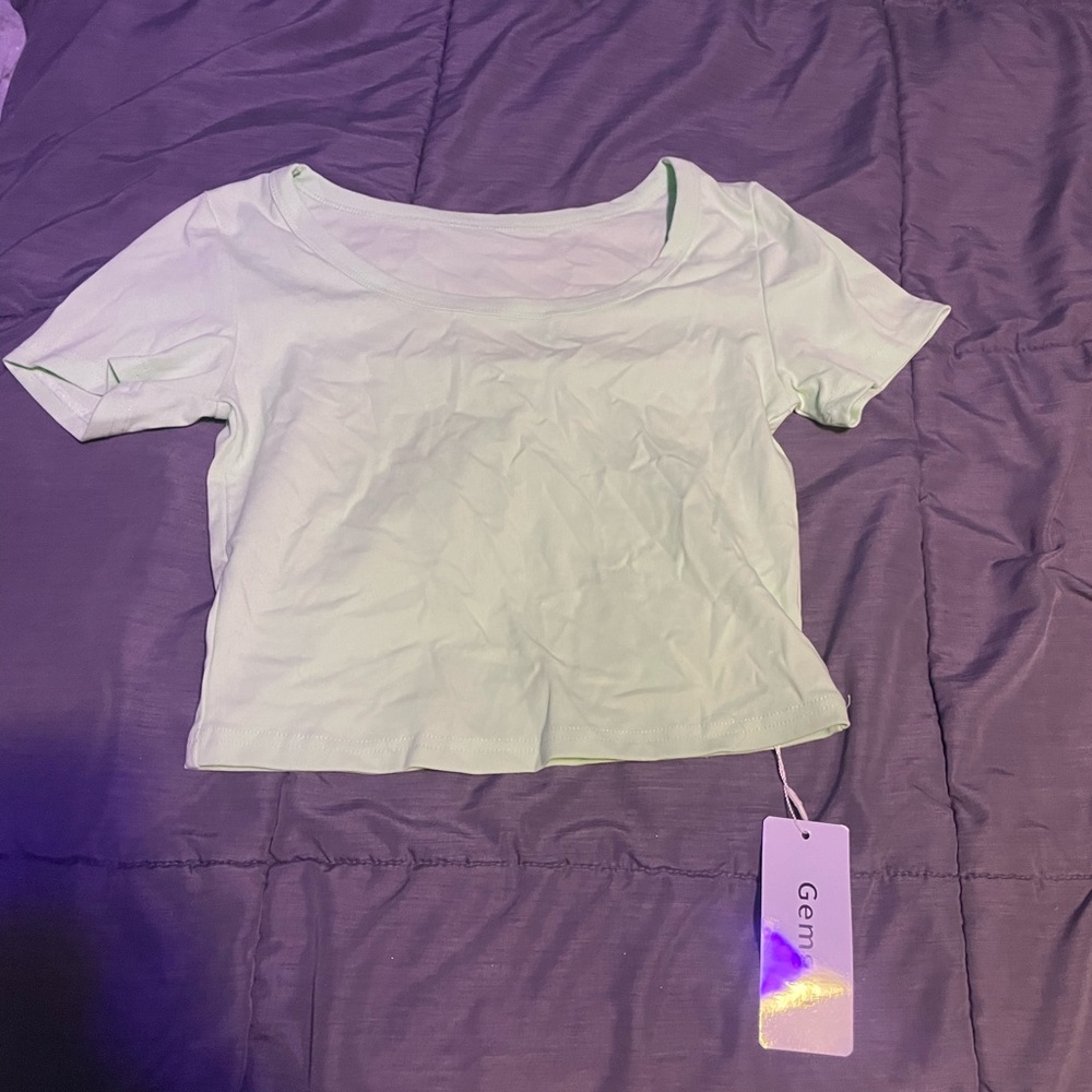 Light Green Crop Top